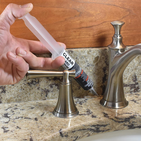 Finish Line Acrylic Urethane Elastomeric Sealant Pre-Filled Precision Caulk Gun One Ounce Tube Single (Clear, FLCPREFILL, 1, 00130) *Product Dries...