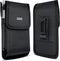 PiTau Holster for iPhone 15, 15 Pro, 14, 14 Pro, 13, 13 Pro, 12, 12 Pro, 11, XR, Black Nylon Cell Phone Belt Holder Case with Clip Carrying Pouch ...