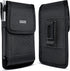 PiTau Holster for iPhone 15, 15 Pro, 14, 14 Pro, 13, 13 Pro, 12, 12 Pro, 11, XR, Black Nylon Cell Phone Belt Holder Case with Clip Carrying Pouch ...