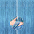 PartyWoo Foil Fringe Curtains Blue, 2 pcs 3.3x6.6 ft Blue Streamers, Fringe Backdrop, Tinsel Backdrop, Tinsel Curtain, Metallic Door Shimmer, Birt...