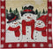 Table Runner, with Trio of Snowmen, Sparkling Snowflakes, Snowman, Trees and Glitter Tapestry 36 inches for Winter and Christmas Tabletop Decorati...
