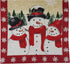 Table Runner, with Trio of Snowmen, Sparkling Snowflakes, Snowman, Trees and Glitter Tapestry 36 inches for Winter and Christmas Tabletop Decorati...