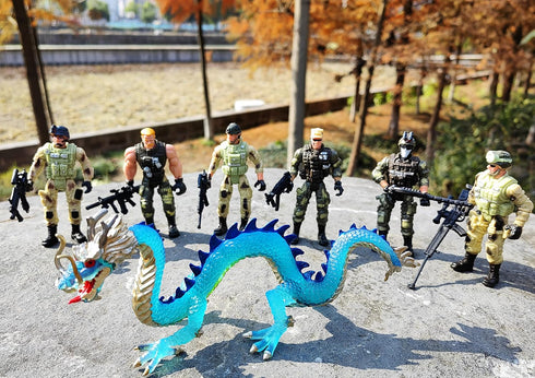 Army Men Knights Dragons Figurines Toy Soldiers Action Figures Playset with Accessories for Kids Boys Girls...
