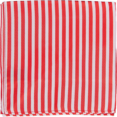 Jacob Alexander Candy Cane Red White Stripe Pocket Square Handkerchief...