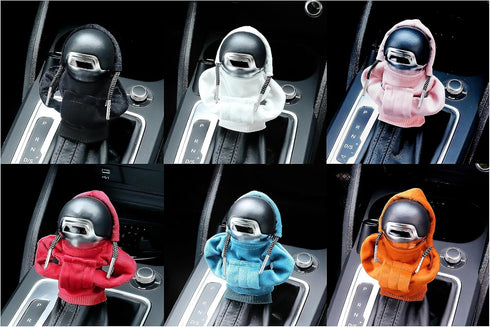 Gear Shift Cover, Gear Shift Knob Cover,Automotive Interior Accessories Shift Knobs Hooded Shirt Car Shifter Knobs Cover Trim,Universal fit Shift ...