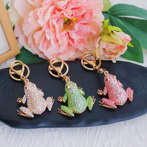 Cute Keychain Women Key Chains For Car Kawaii Anime Crystal Bling Pink Keychains Ring For Bag Purse Charm Accessories...