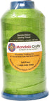 Mandala Crafts Bonded Nylon Thread Apple Green Heavy Duty Sewing Threads - 1500 YDs Size 69 210D T70 Tex 70 Thread for Leather Jeans Weaving Outdo...