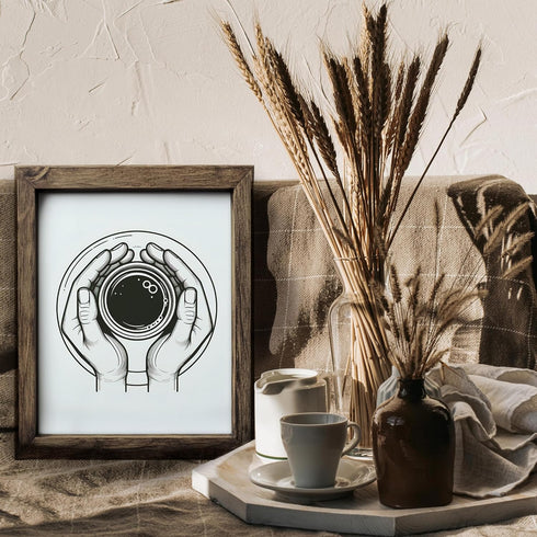 Posterizer 1 pcs-Girly minimal aesthetic design for coffee lovers-Miscellaneous-Abstract & Modern Art-Living Room Bedroom Decor- UNFRAMED Wall Art...