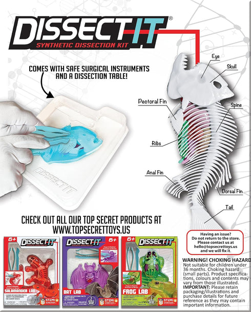 Dissect-It Simulated Synthetic Lab Dissection Toy, STEM Projects for Kids Ages 6+, Animal Science, Biology, Anatomy Home Learning Kit, Great for Y...