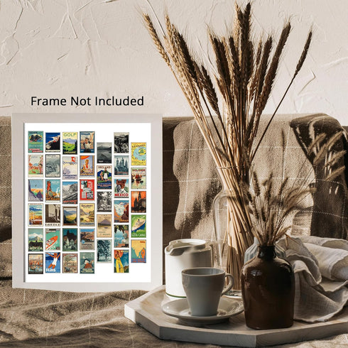 Posterizer 1 pcs-Miniature Vintage Travel Posters- Mexico-Greece-Japan-Holiday Poster Collection-Gift for Men Women Entrepreneur Teens - UNFRAMED ...