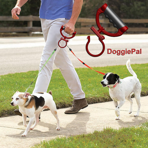 Zoya Doggie Pal Leash & Waste Bag Holder, Red, One Size...