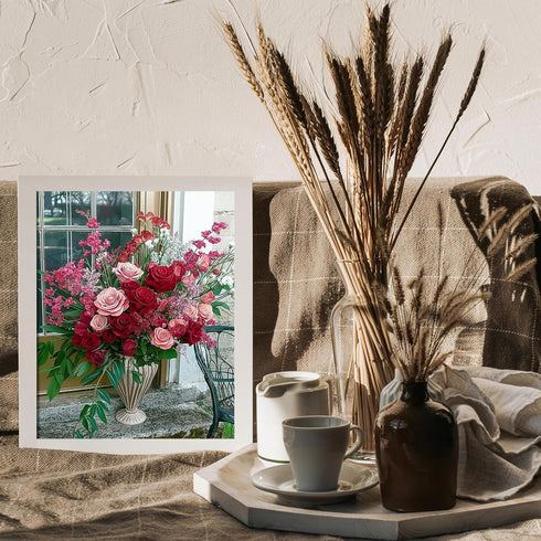 Posterizer 1 pcs-Valentine’s bouquet of your favorite flowers cute poster -3-Floral & Botanical Art-Romantic Art-Gift for Couples boyfriend girlfr...