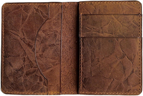 Handmade Leather Wallet for Men with Front Pocket Credit Card Holder with Unique Pattern - Slim Minimalist Wallet for Men - Small Card Case - Gift...