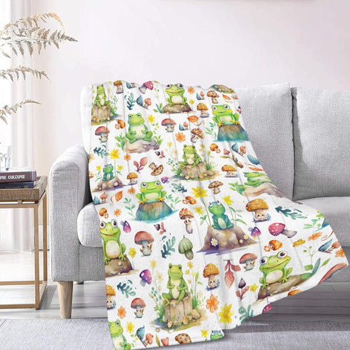 Cute Frog Baby Blanket Gifts Super Soft Swaddle Newborn Cozy Baby Receiving Blanket Stroller Throw Blanket for Crib 40x30 for Baby/Puppy...