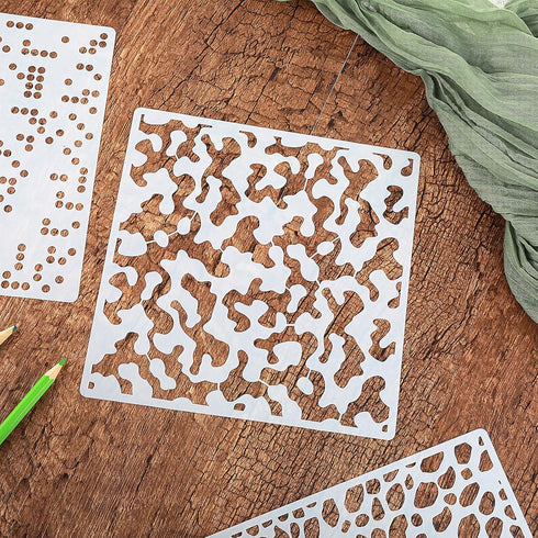9 Pcs Camo Stencils for Spray Paint, Camouflage Spray Paint Templates Camo Pattern Stencil Kit Camo Paint Stencils for Boat Metal DIY Crafts...