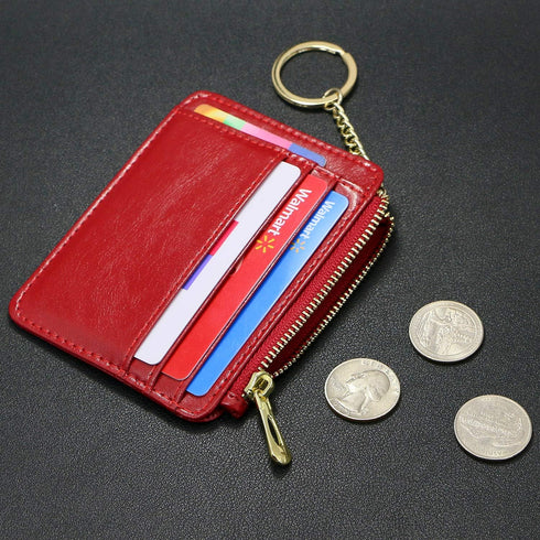 Padike Wallet for Women, Slim Credit Card Holder, Compact Size Minimalist Wallet (Red)...