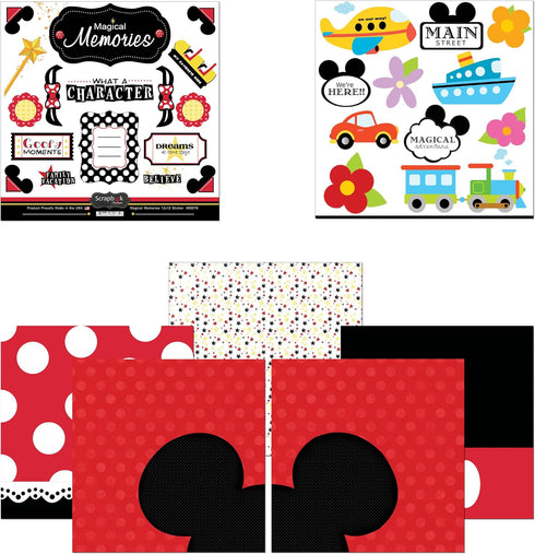 Scrapbook Customs Themed Paper and Stickers Scrapbook Kit, Magical Memories...