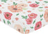 Sweet Jojo Designs Peach and Green Baby or Toddler Fitted Crib Sheet for Watercolor Floral Collection - Pink Rose Flower...