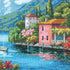 Dimensions 70-35285 Gold Collection Seaside Summer Village Advanced Counted Cross Stitch Kit, 16 Cnt. Light Blue Aida, 15" x 12"...