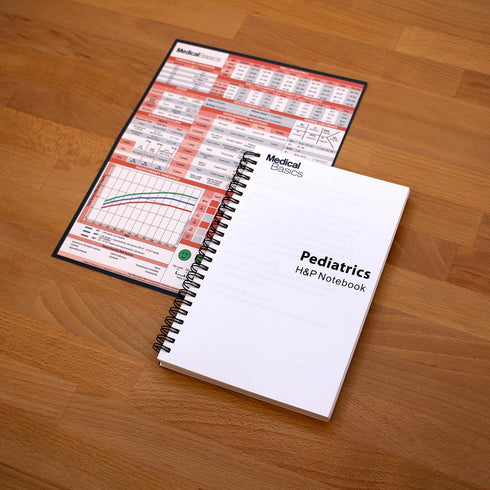 Pediatrics H&P Notebook Medical History and Physical notebook, 100 medical templates with perforations...