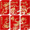 60 Pcs Chinese New Year Red Envelopes 2024 Chinese Red Envelopes Chinese New Year Hong Bao Chinese Red Pocket Lunar New Year of Dragon Lucky Money...