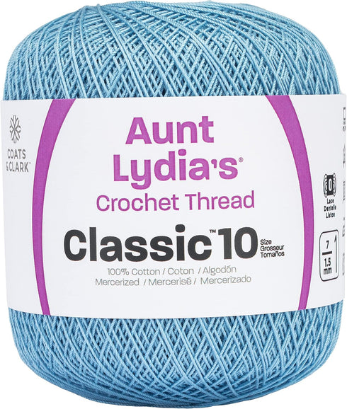 Coats Crochet 154-480 Aunt Lydia's Crochet, Cotton Classic Size 10, Delft...