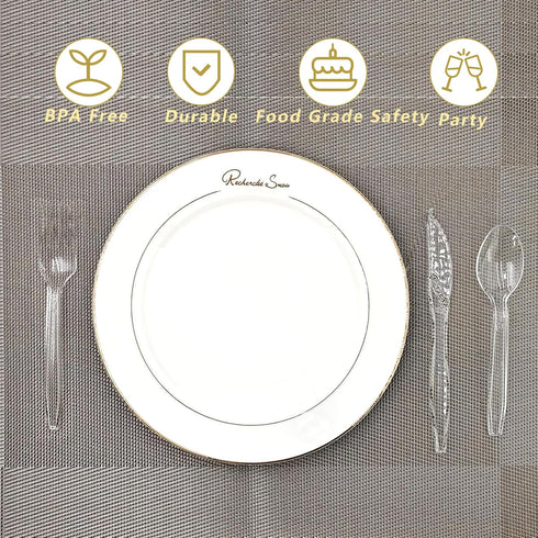 360 Count Extra Heavy Duty Clear Plastic Silverware,120 Forks,120 Spoons,120 Knives,BPA-Free,Heat Resistant,Disposable Plastic Utensils Set for Ho...