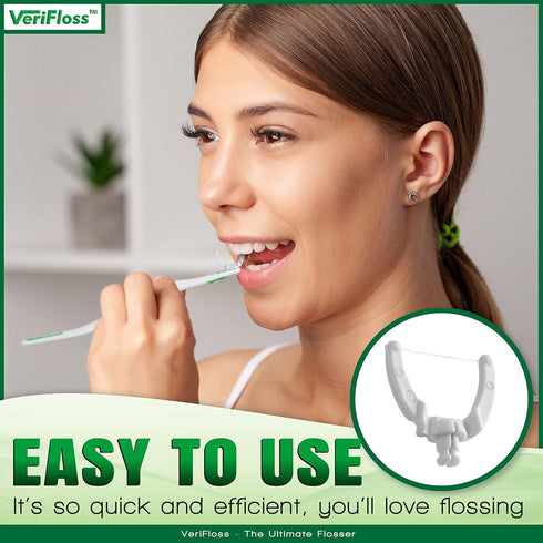 VeriFlosser - Refill Size M - Swivel Head Flosser Replacement Pack New by VeriFresh 20 Floss Heads...