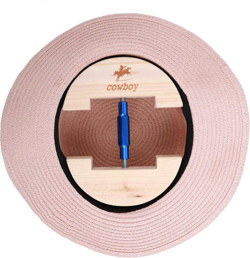 Cowboy Hat Stretcher,Large Size 7 1/2" to 10 5/8"-Colourful Adjustable Buckle Heavy Duty (Large, Blue)...