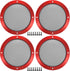 ACROPIX Universal 5" Car Speaker Grills Cover Mesh Round 5 Inch Audio Speaker Subwoofer Guard Protector Case with Mounting Screws Iron Red - Pack ...