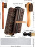 Youngjoy 6 Pieces Horsehair Shine Shoes Brush Kit Polish Dauber Applicators (B)...