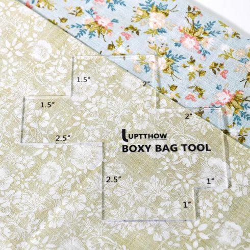 UPTTHOW 3Pcs Boxy Bag Making Templates Notion for Beginners, Clear Acrylic Sewing Tools Set with Boxed Bag, Curve Bag, Zip Pocket...