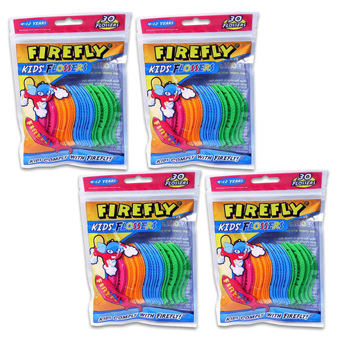 Firefly Kids Flossers - 30 Flossers X 4 Packs (Dr. Fresh Oral Care)...
