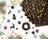 Whaline 60 Sheet Christmas Pattern Paper A5 Size 12 Designs Snowflake Reindeer Christmas Tree Glossy Pattern Paper Black Gold Decorative Craft Pap...
