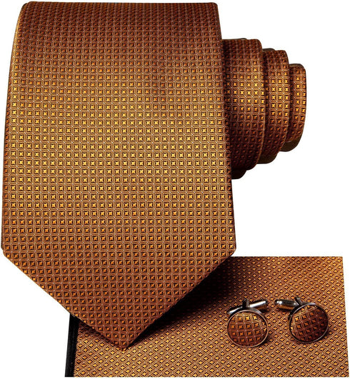 Dubulle Mens Paisely Silk Tie for Men Necktie and Pocket Square Set...