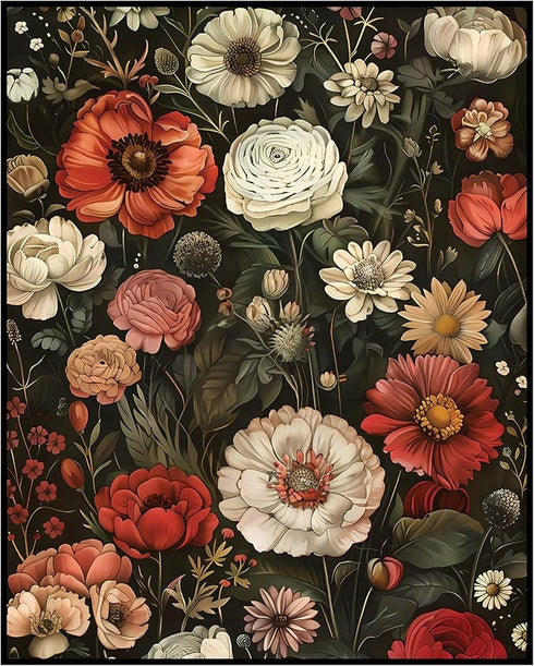 Posterizer 1 pcs-wild natural big flowers-Floral & Botanical Art-Abstract & Modern Art-Gift for Men Women Entrepreneur Teens-Decor for Home & Offi...