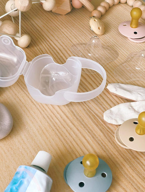 purifyou Nipple Shields for Nursing Breastfeeding Newborn, 24mm / 20mm / 18mm / 16mm, Set of 3 Silicone Nipple Shield with Free Case Latch Assist ...