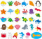 Hebayy 30 Adorable Non-Slip Sea Animal Bathtub Shower Deco Water-Resistance Stickers in 30 Designs...