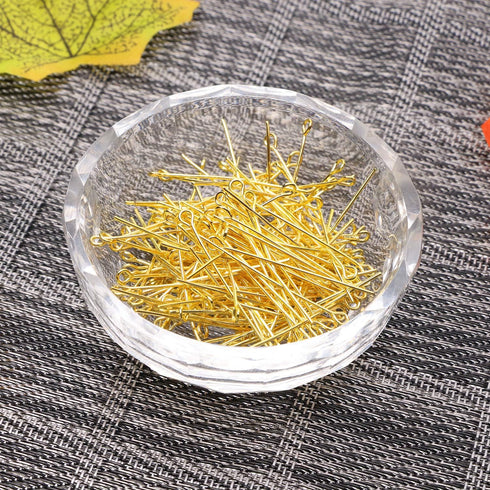 Shapenty 200PCS Mini Metal Wire Eyepins Beading Small Open Eye Head Pins Needles Bulk for DIY Craft Bead Earring Pendant Necklace Bracelet Jewelry...