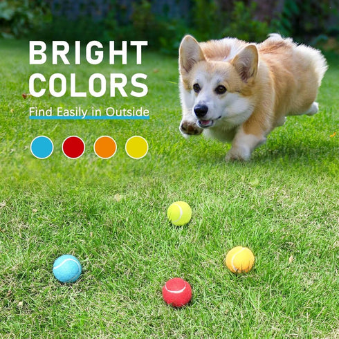 PrimePets Mini Tennis Balls for Dogs, 2 Inch Squeaky Dog Toys, Interactive Dog Toy Balls for Indoor Outdoor, Dog Squeaky Toys for Small & Medium D...