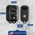 KeylessOption Key Fob Cover Case Replacement for 1999 2000 2001 2002 2003 2004 2005 2006 2007 2008 2009 Toyota Sequoia 4Runner Remote Shell, HYQ12...