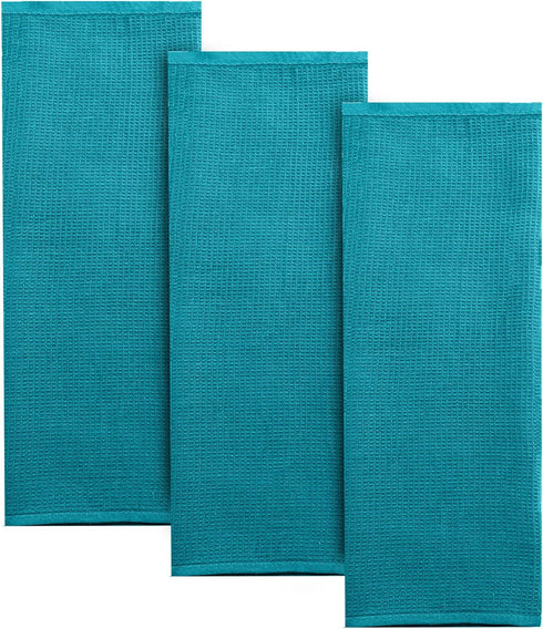 Classic Kitchen Towels, 100% Natural Cotton, The Best Tea Towels, Napkins, Absorbent and Lint-Free, Machine Washable, 16 x 24 Inch, 3 Pack (Dark G...
