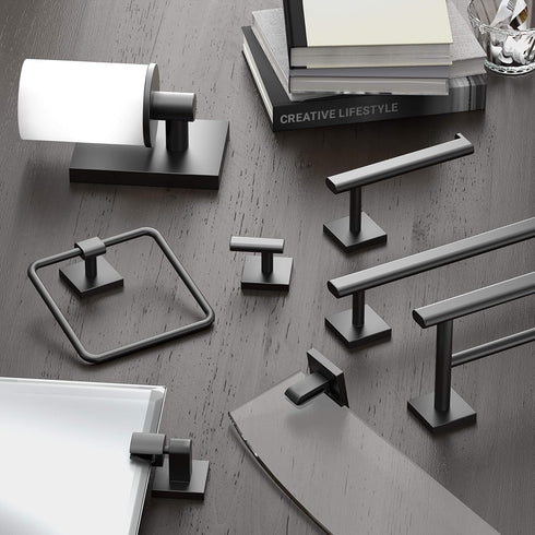 Gatco 4055AMX Elevate Bathroom Double Robe Hook, Matte Black...