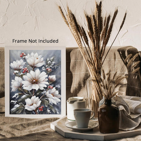 Posterizer 1 pcs-dainty flowers in nature -oil painting style-8-Floral & Botanical Art-Landscape & Nature Art-Living Room Bedroom Decor- unframed ...