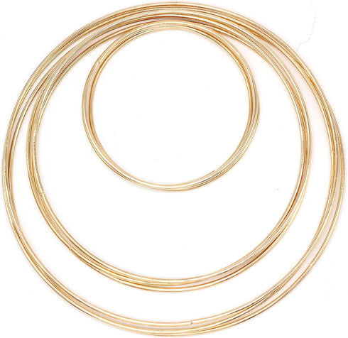 Macrame Hoop Gold Metal Rings for Dream Catcher Crafts (4" 6" 8" 9Pack)...