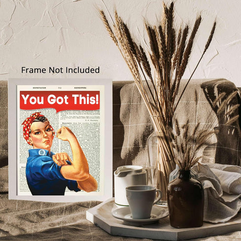 Posterizer 1 pcs-Strong woman, Positive Saying-Motivational & Inspirational Art-Gift for Entrepreneurs-Decor for Home & Office- UNFRAMED Wall Art...