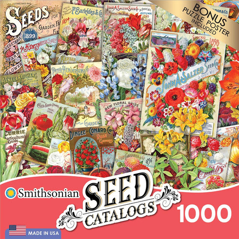 RoseArt - Smithsonian Archives Collection - Vintage Seed Packets - 1000 Piece Jigsaw Puzzle for Adults...