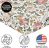 Sweet Jojo Designs Vintage Floral Boho Girl Fitted Crib Sheet Baby or Toddler Bed Nursery - Blush Pink, Yellow, Green and White Shabby Chic Rose F...