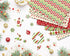 Whaline 12 Designs Christmas Pattern Paper Pack 24 Sheet Merry Christmas Scrapbook Specialty Paper Double-Sided Collection Green Red Decorative Cr...