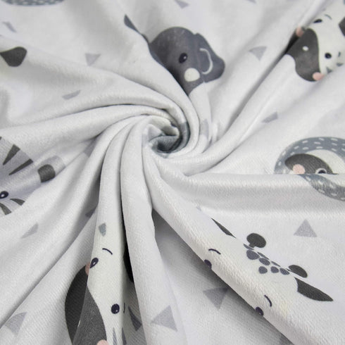 Baby Blanket Super Soft Plush with Double Layer Dotted Backing, Lovely Brown Animals Printed Unisex Design Receiving Blanket, 30x40 Inch...